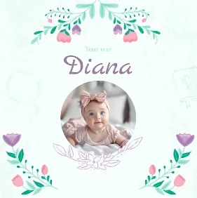 Baptism Christening card template