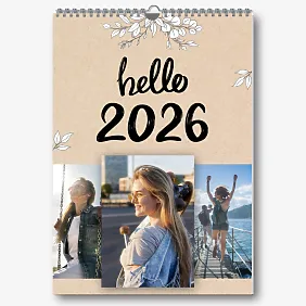 Calendar template with personal photos